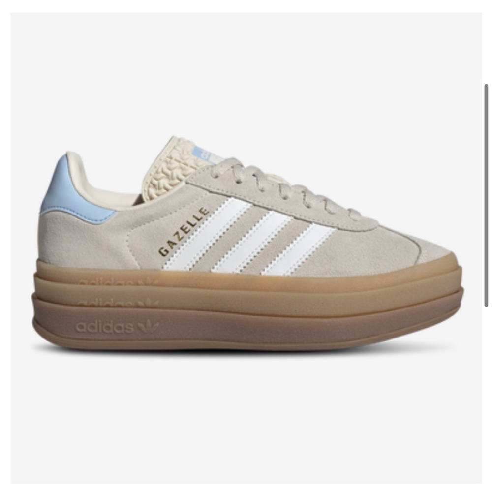 adidas Originals Gazelle Bold in Blue/Tan/Gum